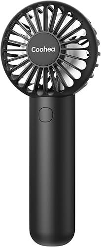 Coohea Mini Ventilador de Mano, Diseño Pequeño y Bonito, 3 Velocidades Potentes, Batería Recargable USB Operada, Ventilador Personal Portátil con