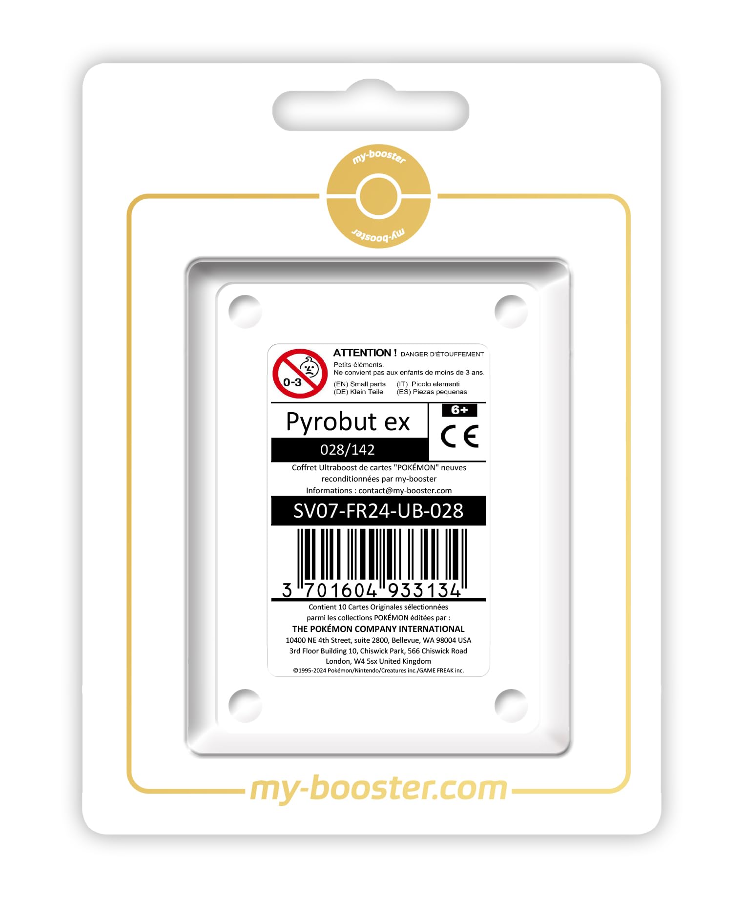 Coffret 10 Cartes Pokémon Brutalibré SV007 - Myboost X Écarlate Et Violet - Cartes Holos Françaises