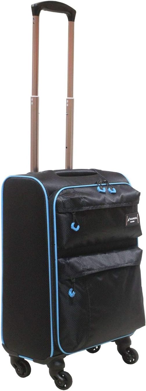 Kangol Unisex Superlight 1 Suitcase Black/Blue 22in/57cm