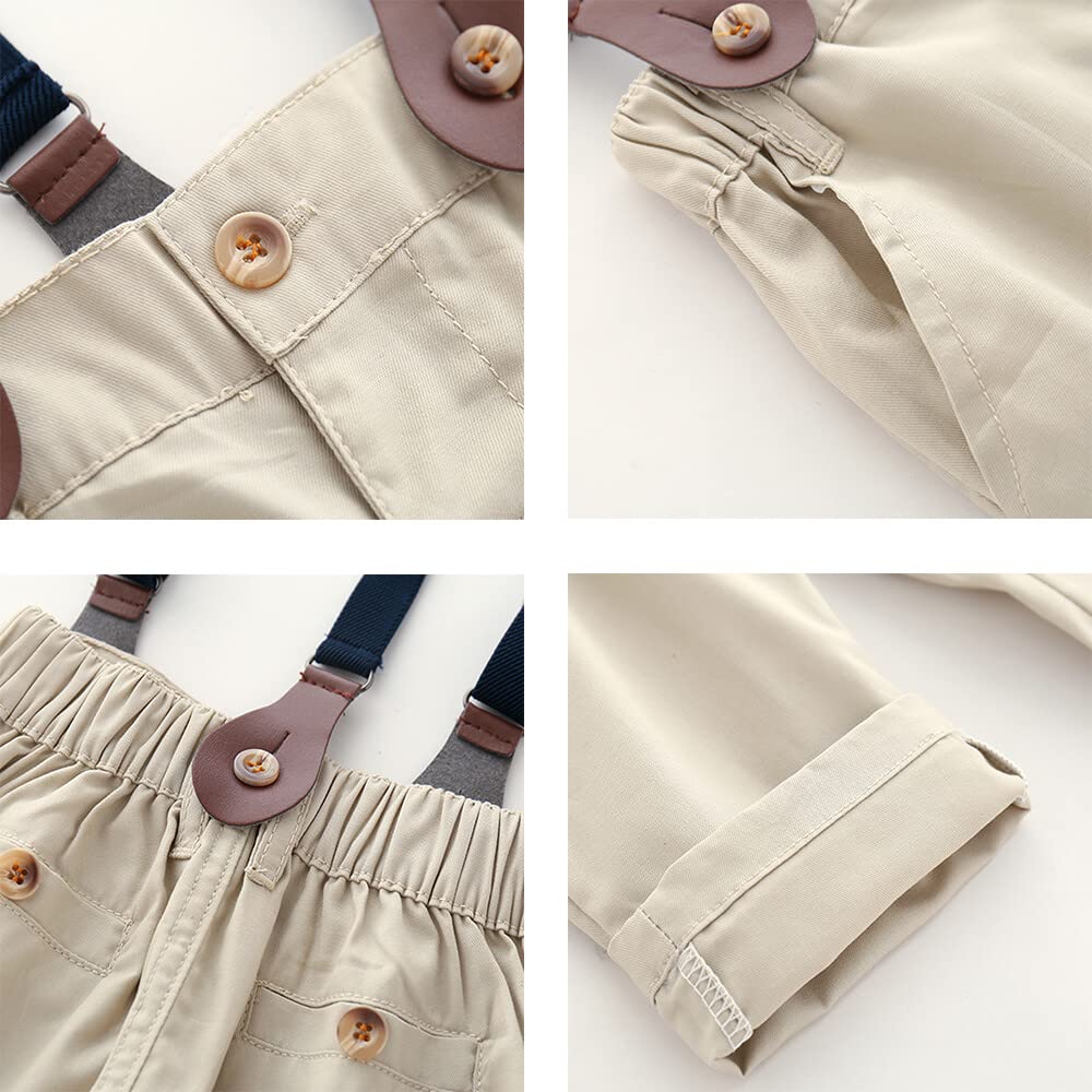 Gajaous Baby Jungen Taufanzug Gentleman Bekleidungssets Kleinkind Jungen Langarm Krawatte Hochzeit Anzug für Frühling Herbst