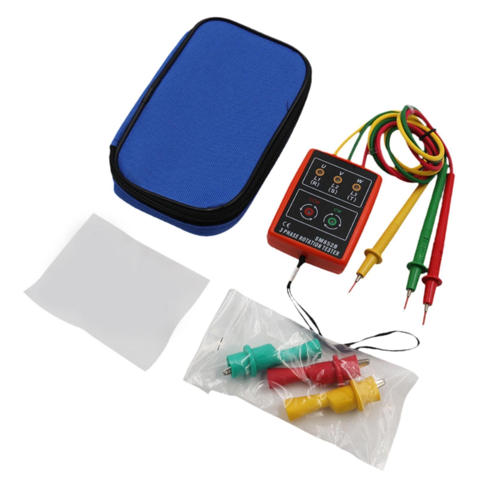 MYADDICTION Three Phase Indicator Cables Tracker LED Indicator Three Phase Sequence Meter-image-11