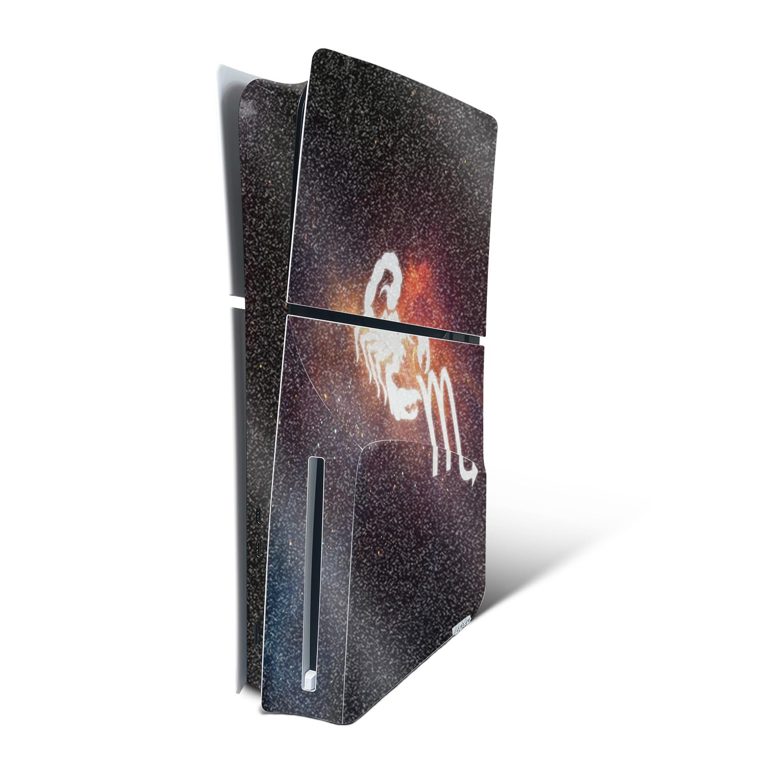 MightySkins Glossy Glitter Skin Compatible With Playstation 5 PS5 Slim Digital Edition Console Only - Scorpio | Protective, Durable High-Gloss Glitter Finish | Easy to Apply, Remove, and Change Styles | Made in The USA