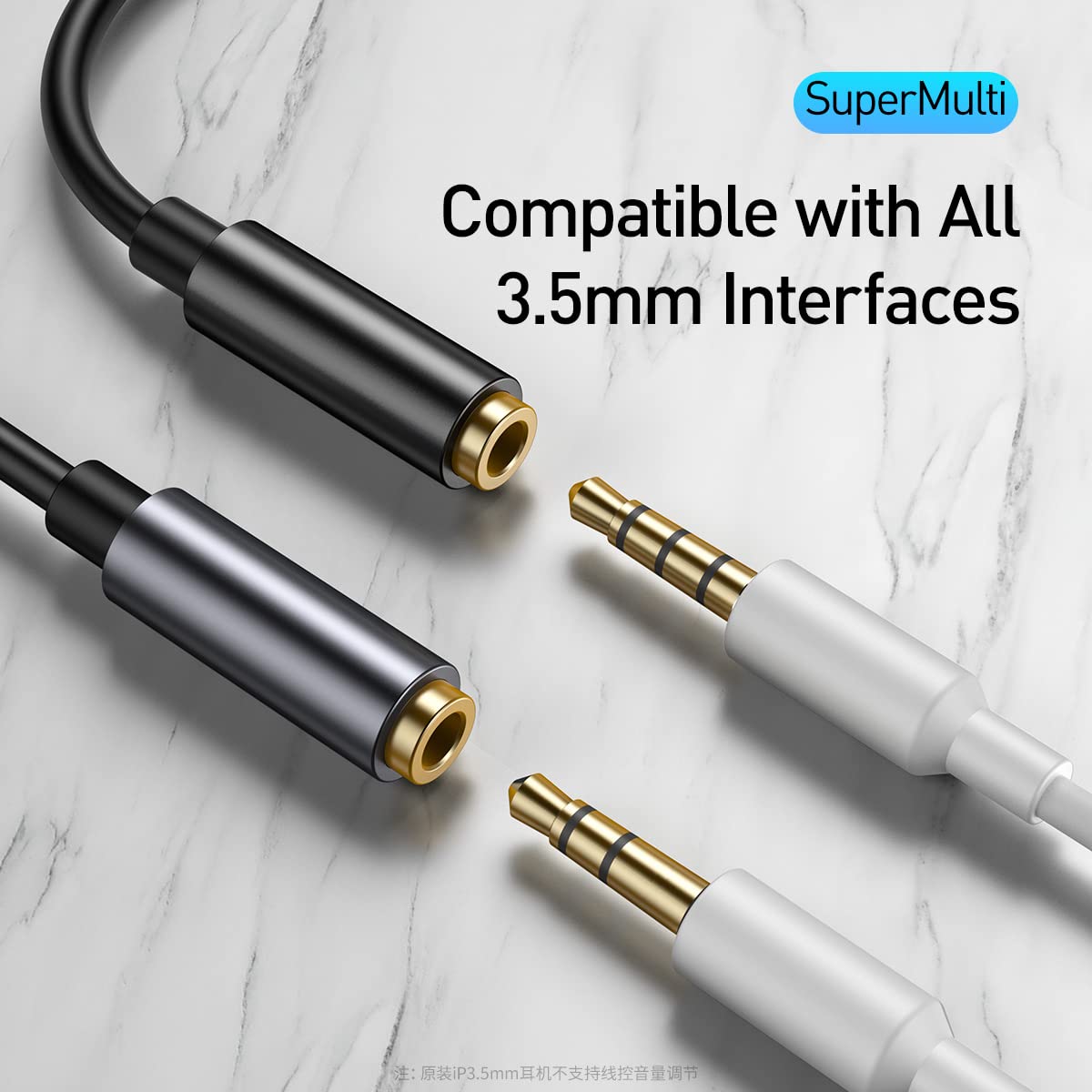 Adaptateur Baseus USB-C Vers Prise Casque 3,5 Mm - Gris Foncé - Pour Smartphone Sans Jack