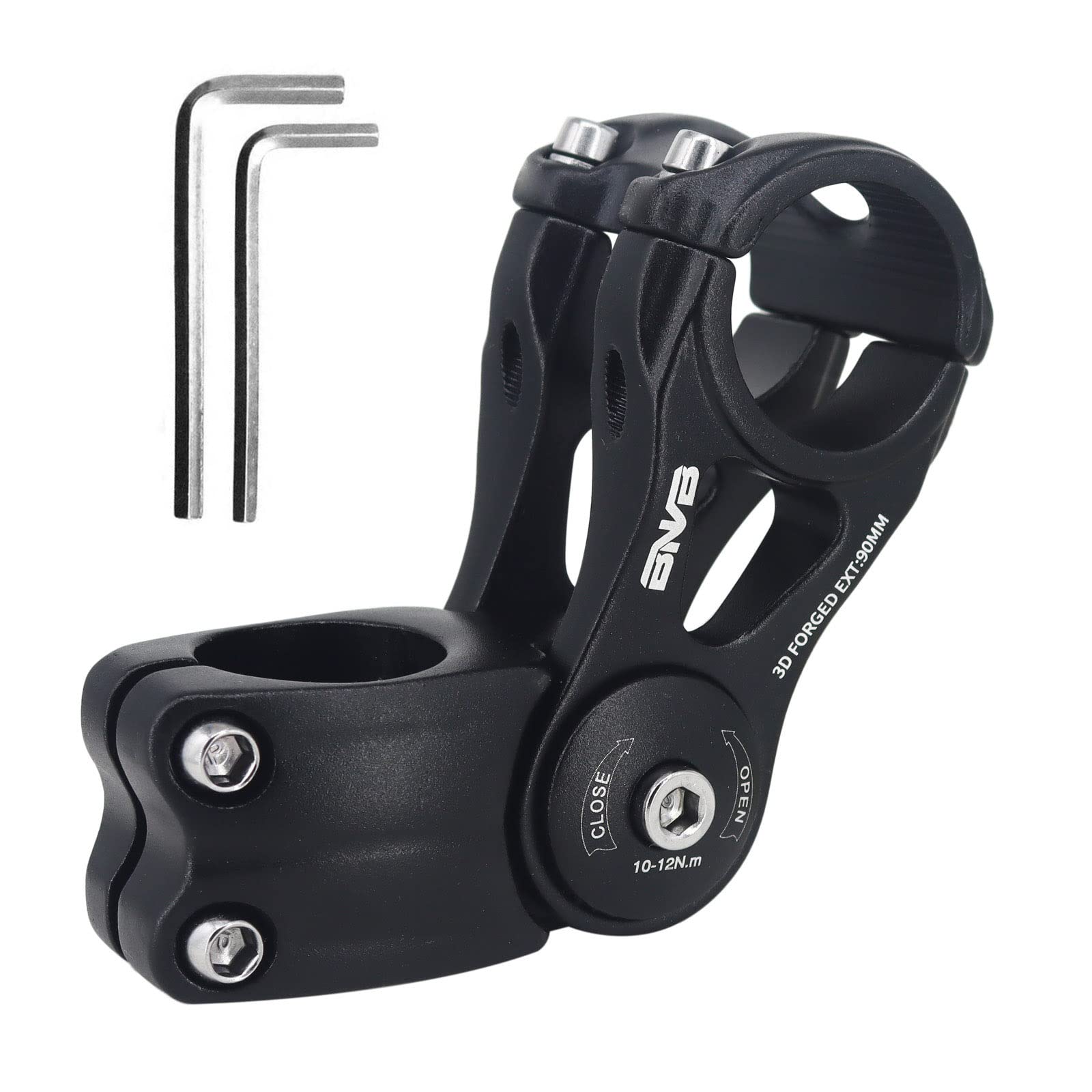PLATTBK Regulowany wspornik kierownicy rowerowej, przedłużacz 31,8 mm ± 85°, regulowane podwyższenie kierownicy MTB, trzpień widelca, przedłużenie wspornika 90/110/145 mm