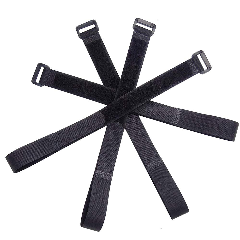 30 Pezzi 40 X 2cm Fascette Cavi Riutilizzabile, Fascetta Cavi Nylon Regolabile, Hook e Loop Cavi Cinghia (Nero)