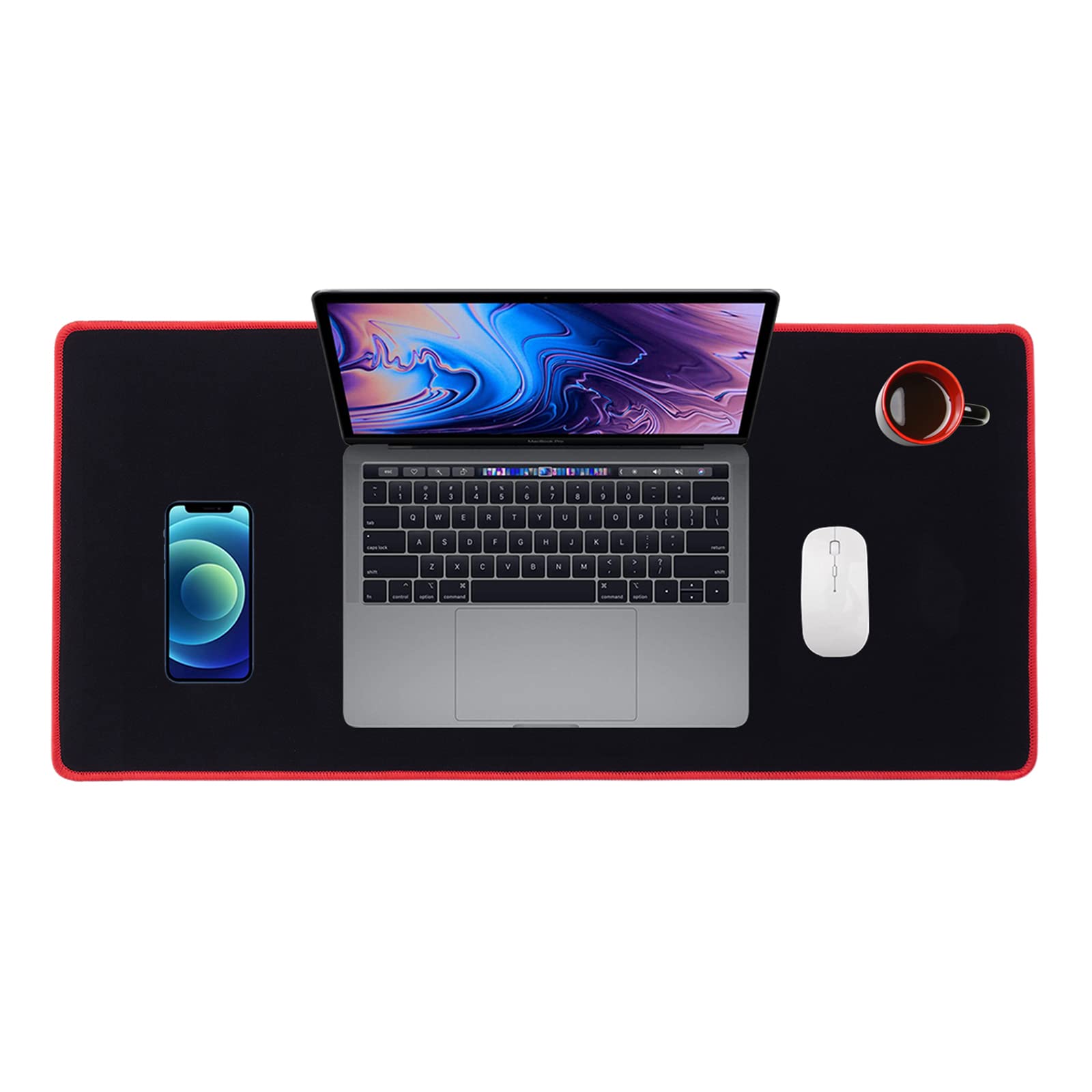 Volin Crik Large Gaming Mouse Pad with Stitched Edges, Extended Mouse pad with Superior Micro-Weave Cloth,Non-Slip Base,Laptop Desk Pad,Waterproof Desk Writing Pad for Office & Home(27.5"*11.8")