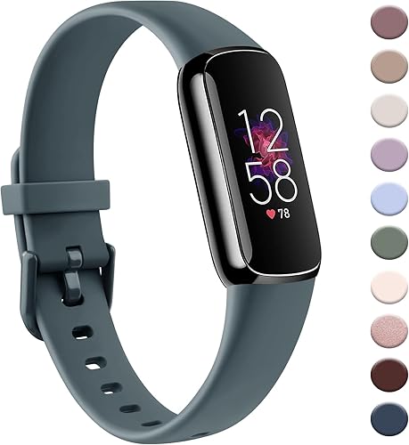 AK Correa deportiva compatible con bandas Fitbit Luxe para mujeres y hombres, correas deportivas de repuesto de silicona suave para Fitbit Luxe