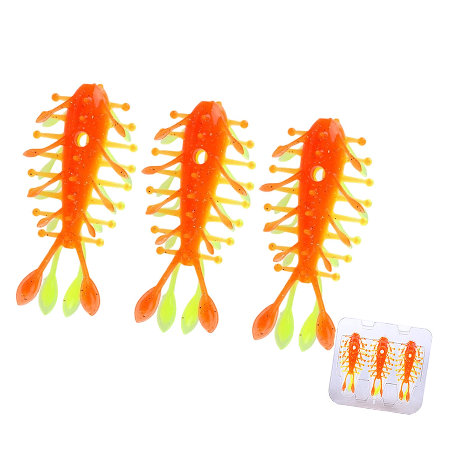 QIAOLIDA 3pack Floating Hollows Artificial Sea Cucumber Lures Durability Multicolor Fishing Lures for Freshwaters Fishing