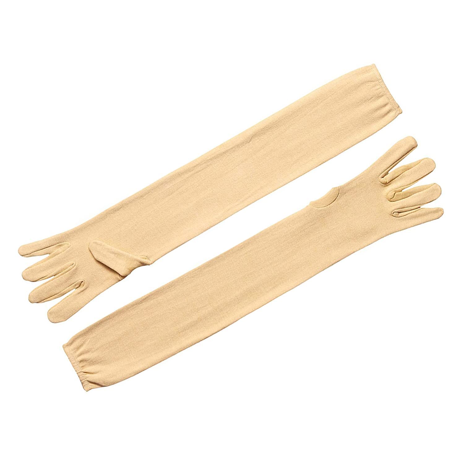 SUPROMen's & Women's Cotton Full Hand Summer Gloves for Protection from Sun Burn/Heat/Pollution (Pack of - 1 Pairs 2 Pairs Cream)