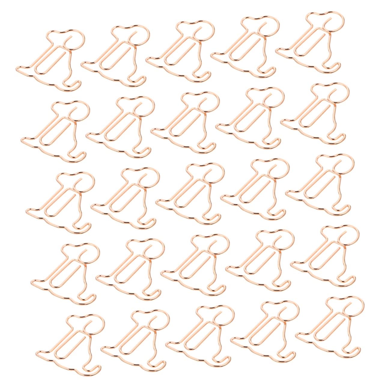DOITOOL 3 Sätze Rose Gold Welpenpapierklammer Süße Büroklammern Papierklemmen Büroklammer Befestigen Cartoon-büroklammer Papierclips Büroklammern Süß Roségold Metall 50 Stück * 3