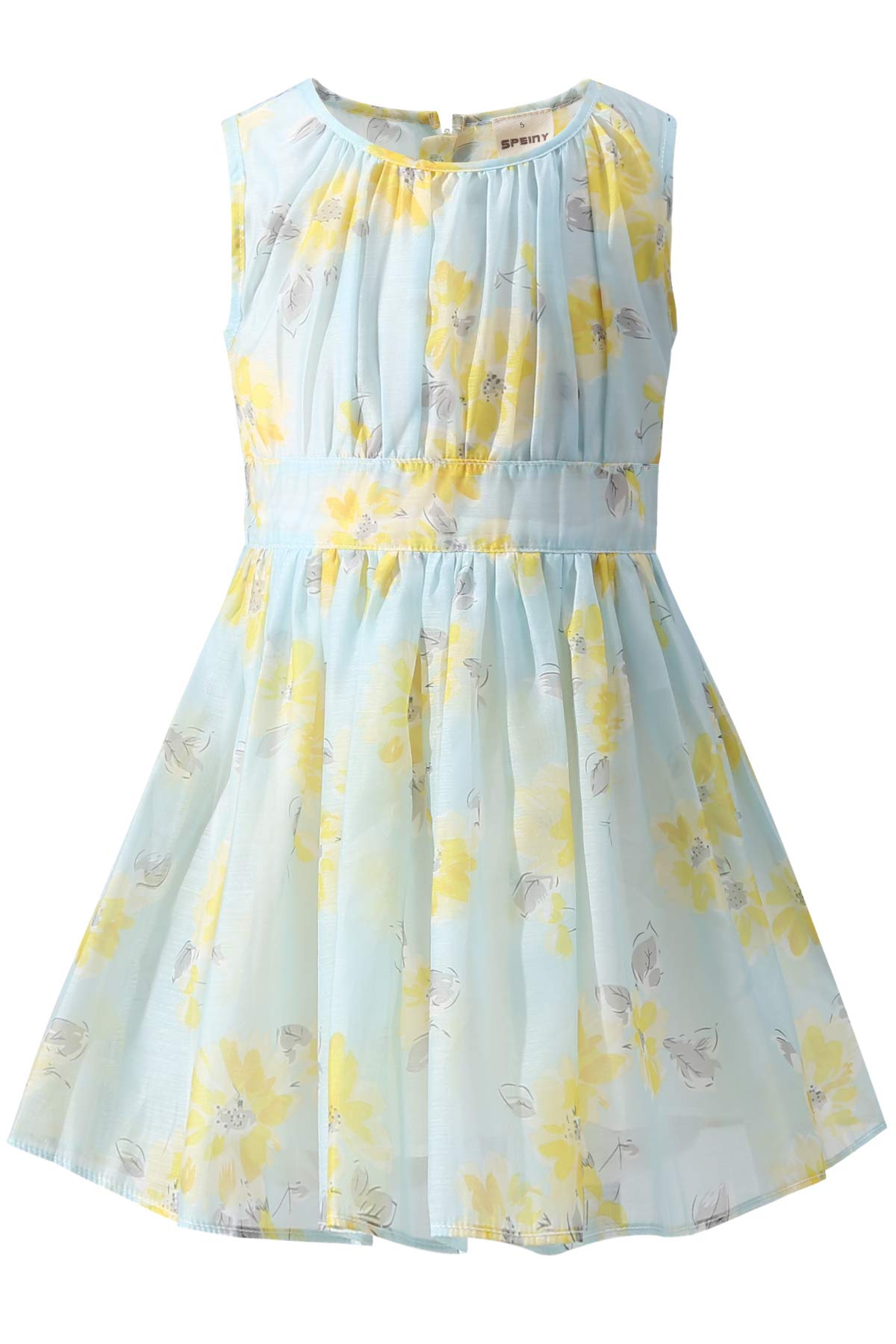 SPEINY Girls Easter Dress Tank Design Mini Skirt 7-8 Years Blue