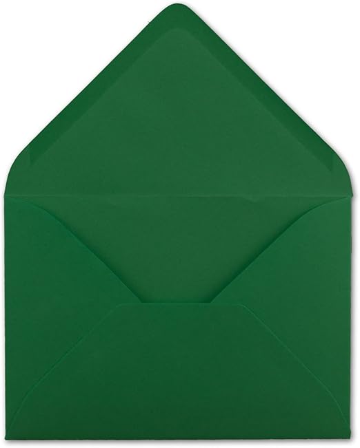 500 Sobres De Papel DIN C6, Color Verde Oscuro – 11,4 X 16,2 Cm – 90 Gramos De Adhesión Estándar Para Bautizo E Invitaciones De Tu Agente Glüxxx