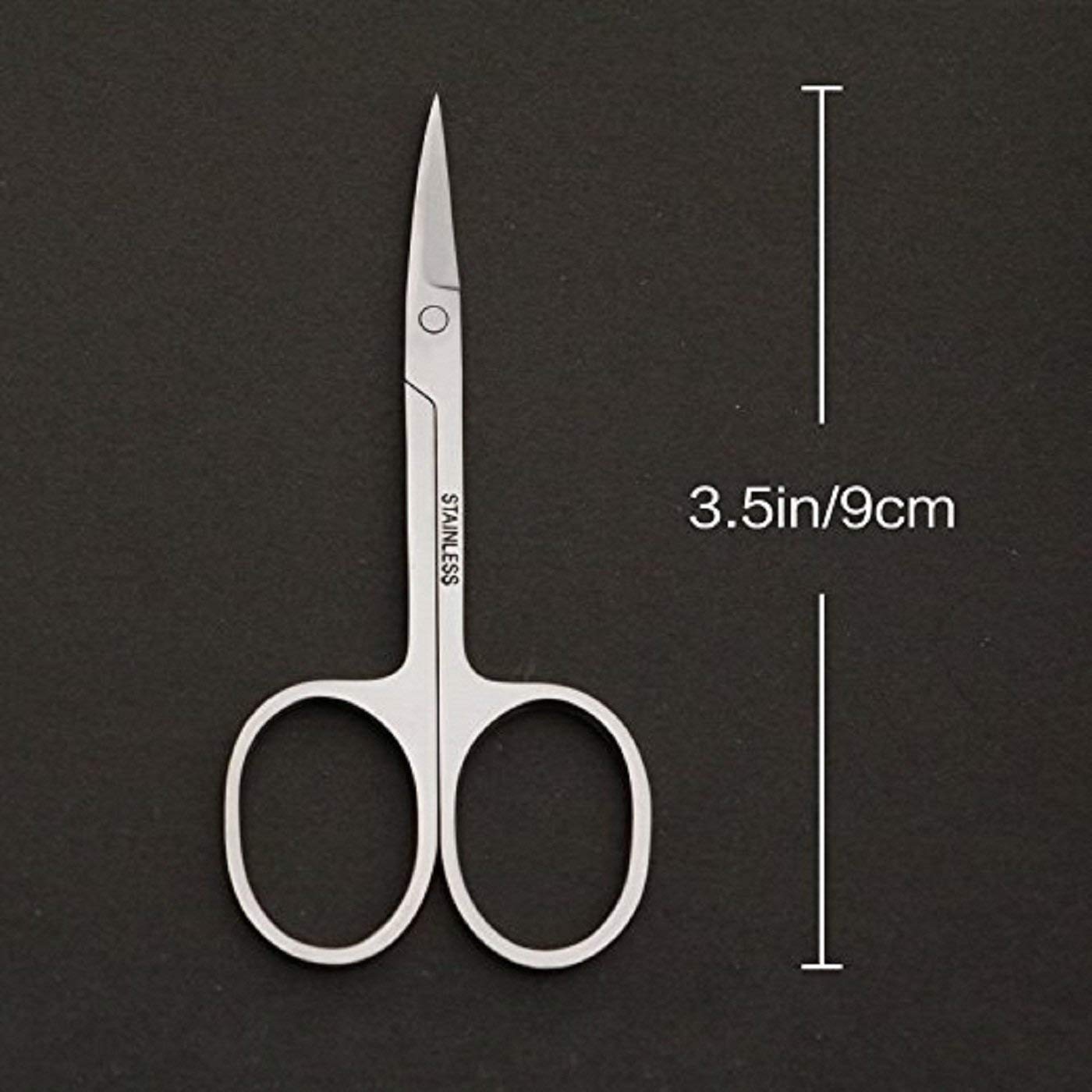 HimPrincy Stainless Steel Moustache/Beard/Eyebrow/Nose Hair Trimming Scissor for Men and Women