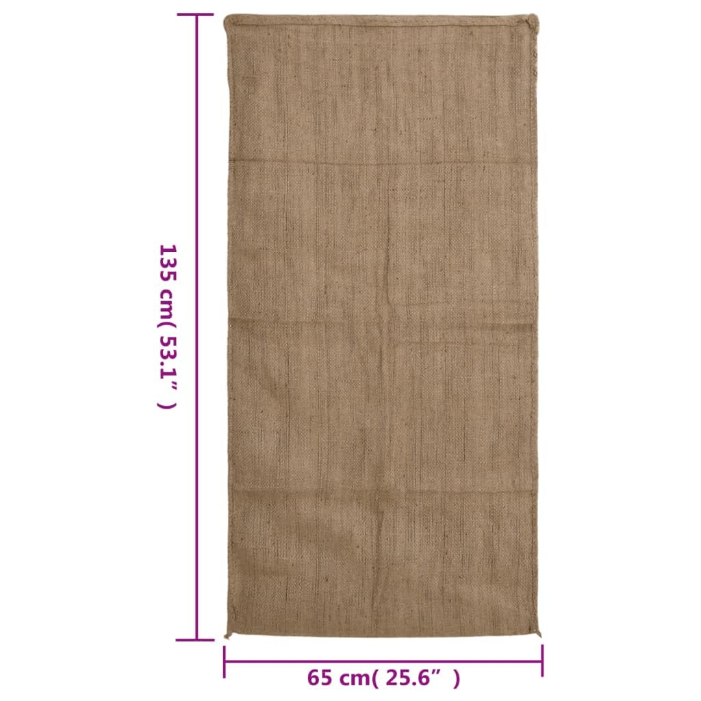 Brokky 155786 Sacchi di Iuta 10pz 65x135 cm 100% Iuta 340 gsm Sacco di Iuta Grande, Sacco di Patate, antigelo per Piante, svernamento, Sacco da Giardino, Sacchetto di Iuta Multifunzionale, Resistente