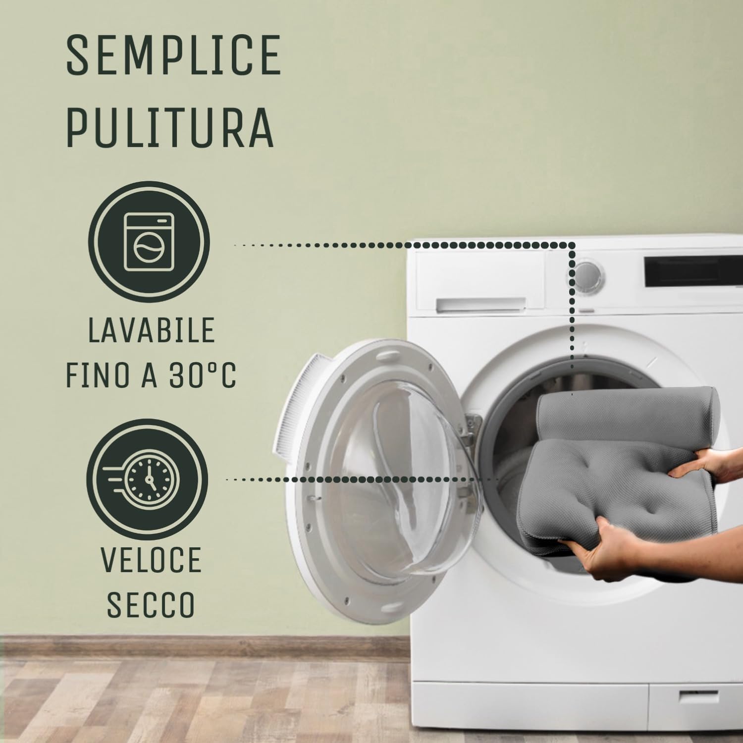 SilverRack Cuscino da bagno MEDIAMENTE MORBIDO [Grigio 3D] - Cuscino per il collo per vasca da bagno con ventose come accessorio per vasca da bagno - Cuscino per vasca da bagno