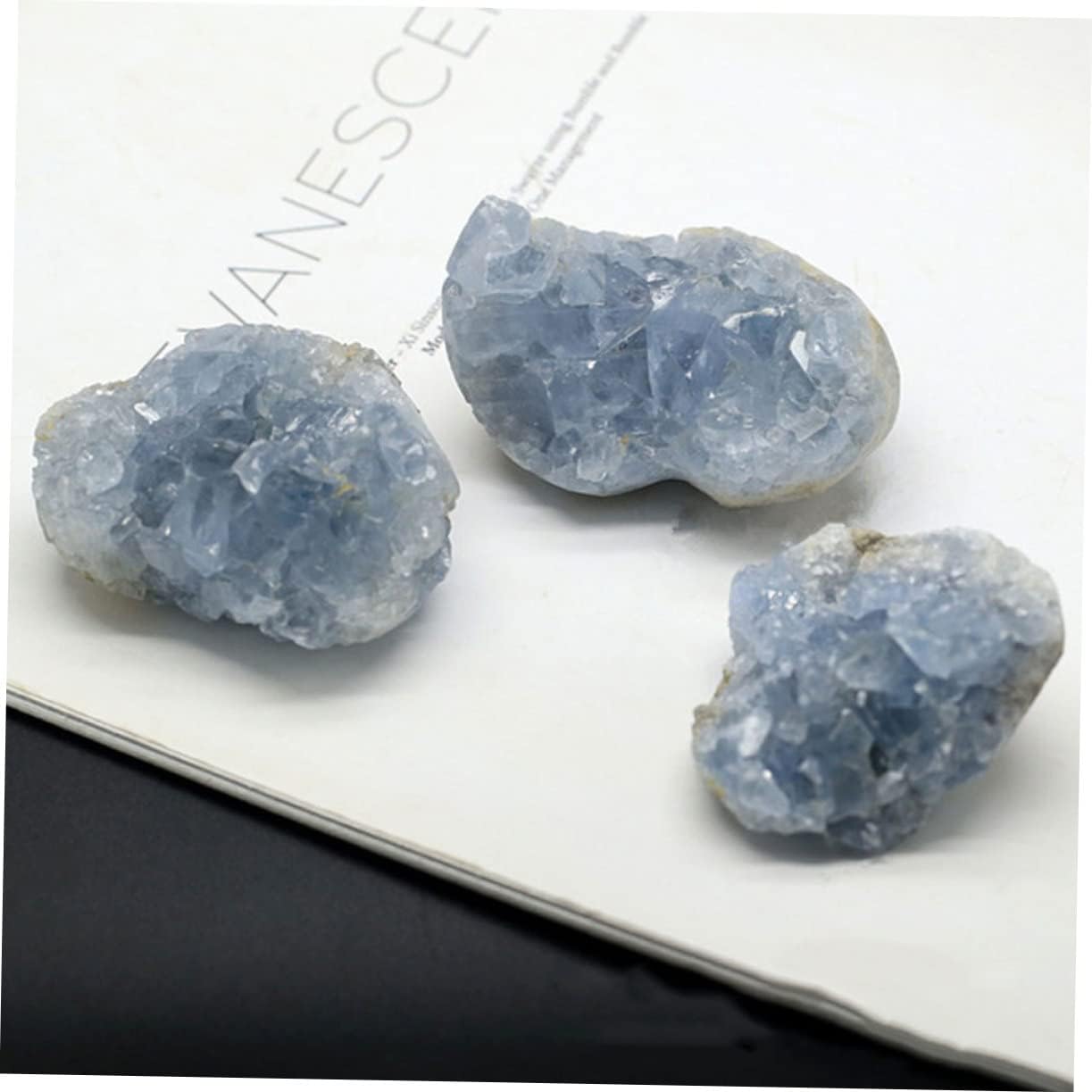 1pc Natural Celestite Healing Crystal Specimen for Home Decor Unique Decorative Ore Random Shape for Collectors and Geological Research