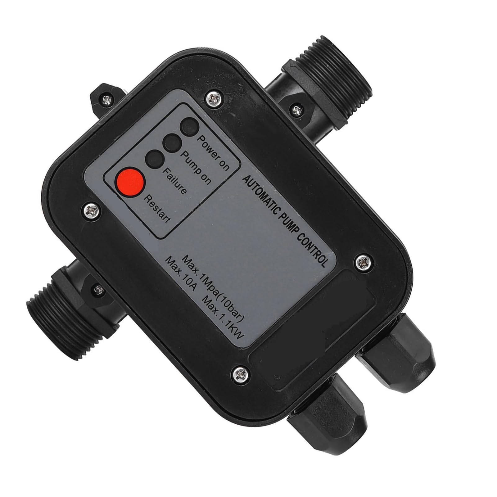 Interruptor De Presión Autocebante Negro Controlador Automático Bomba Electrónico Respuesta RáPida