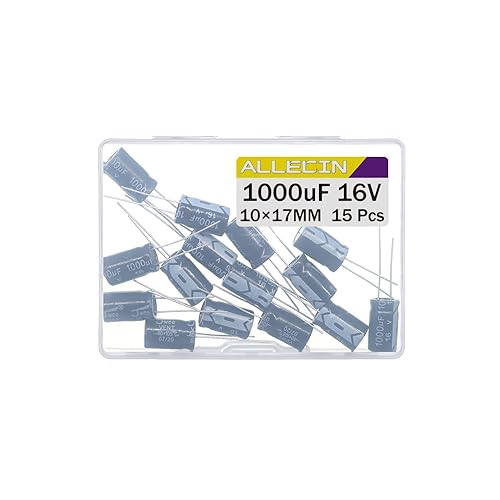 Miniatura 53 de Condensador electrolítico 100uF 63V 0.315x0.472 in 100 UF MFD 63 voltios 0.32x0.47in condensadores de aluminio (paquete de 10)