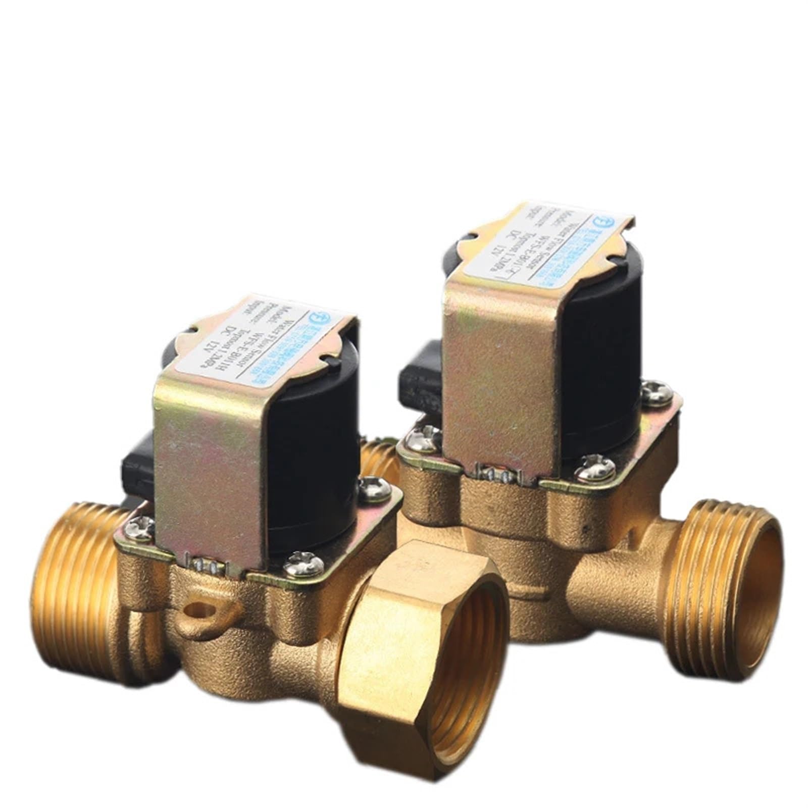 Valvola solenoide elettrica in ottone da 1/2" e 3/4", interruttore di flusso di ingresso dell'acqua da 12 V/24 V/220 V per riscaldatore solare, 1 pezzo (1/2" 220 V AC OPEN)