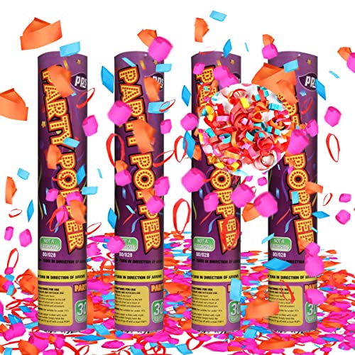 1. 【Materiale】 Il coriandoli cannoni è realizzato con coriandoli e paillettes degradabili, non c'è odore sgradevole durante l'uso e la rete di sicurezza integrata garantisce la sicurezza del prodotto. Niente fuochi d'artificio o fuochi d'artificio.
