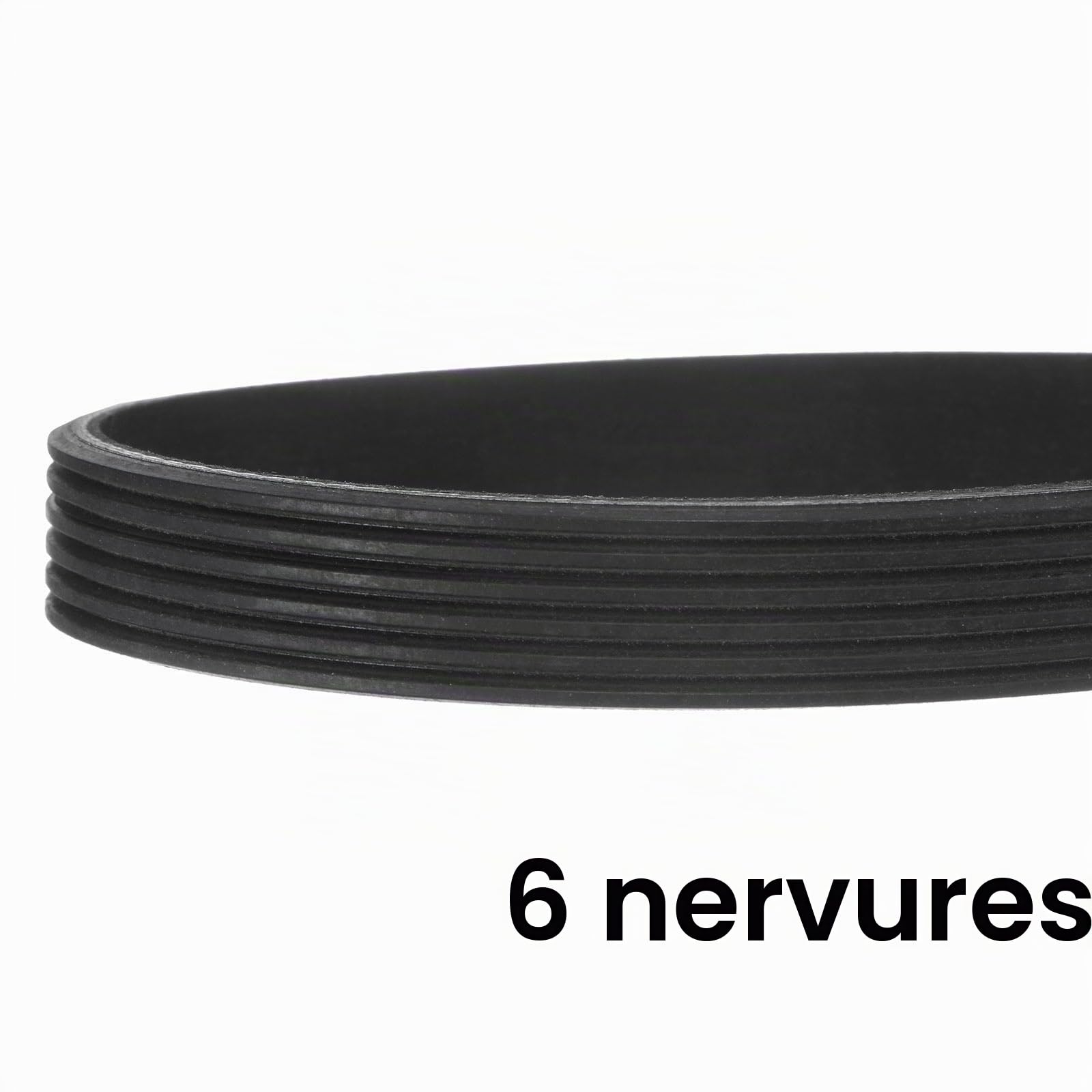 QUARKZMAN 2Pcs 250J6 Pj Courroie Striée à 6 Nervures de 25" de Longueur x 0,55" de Largeur x 0,14" de Hauteur, Courroie Poly V en Caoutchouc EPDM, Courroie Micro V à Plusieurs Gorges