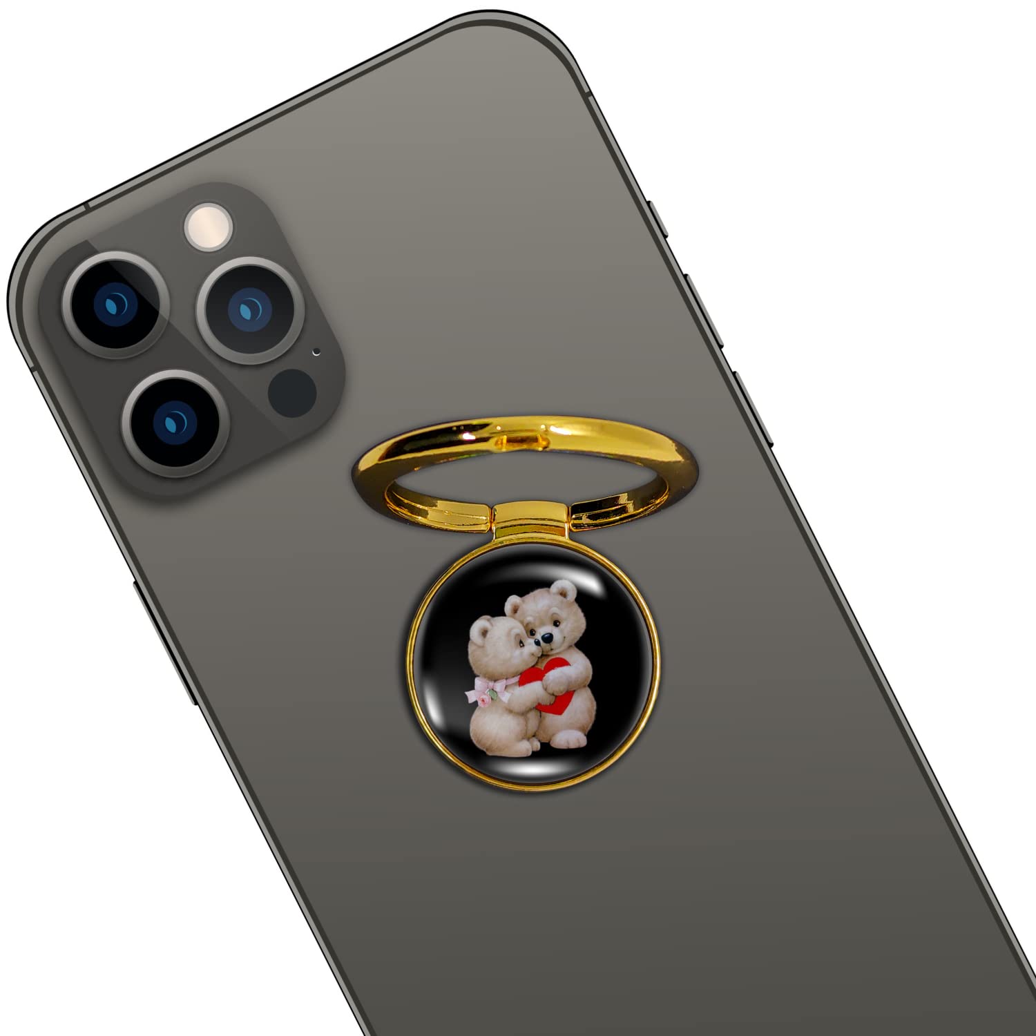 Swap-n-Snap 360° Holo-Ring Metallic Mobile Phone Ring Holder Grip and Stand with Changeable Logo Magnet - Princess & Girly-image-18