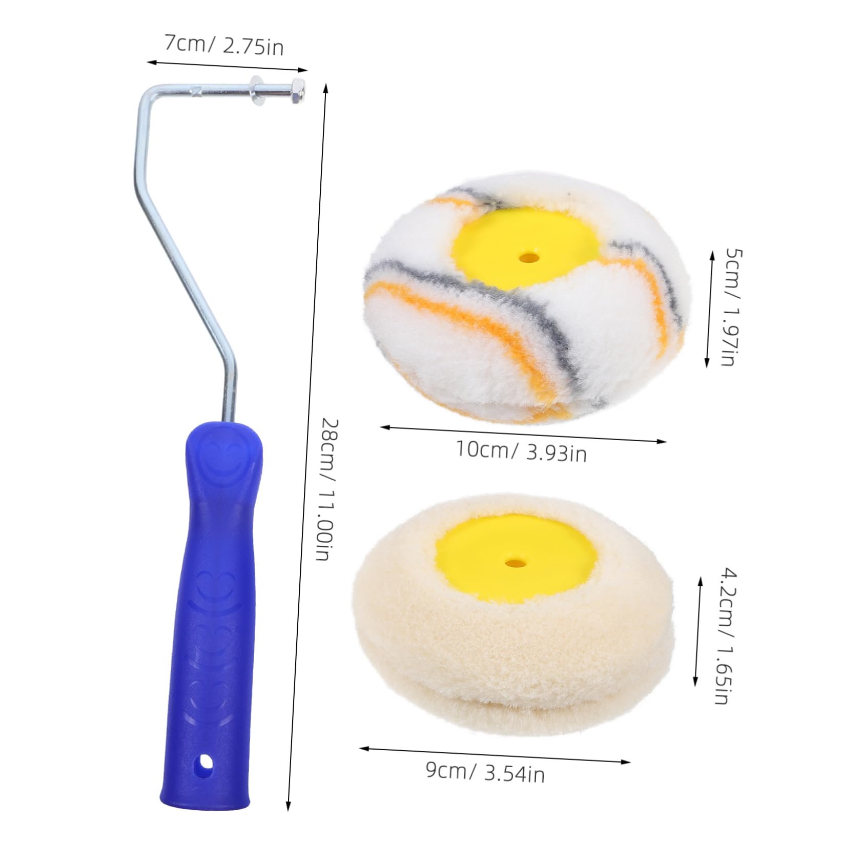 Housoutil 5 Sätze Walzenbürste Farbstifte Ecke kleiner Rollpinsel Rand Bausatz farbpinsel Malerzubehör Farbauftragrolle Farbroller Pinsel Malerbedarf für Heimwerker Farbrollerbürste Plastik