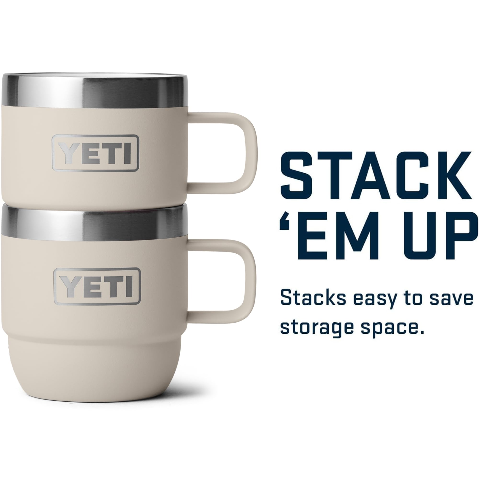 Amazon.com | YETI Rambler 6 oz Stackable Mug, Stainless Steel