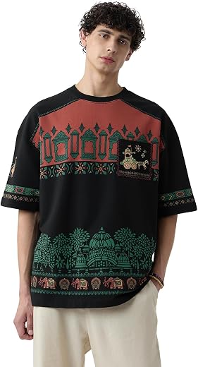 The Souled Store Cultural Code T-Shirt: Men and Boys Short Sleeves Round Neck Graphic Printed Cotton Casual Streetwear Sup...