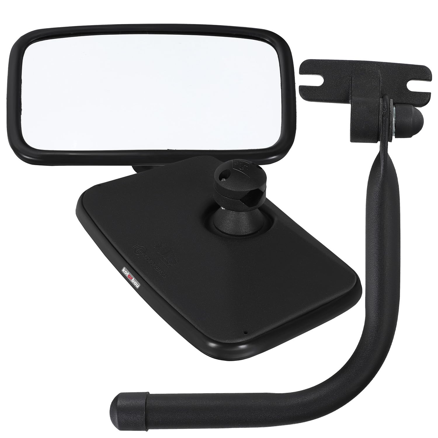 KOTARBAU® Traktor-Universalspiegel 25x16,5cm PVC mit Spiegelarm Rückspiegel LKW Außenspiegelarm Rückfahrspiegel mit Halterung Spiegelstange Landwirtschaft Spiegelhalterung Landmaschinenspiegel