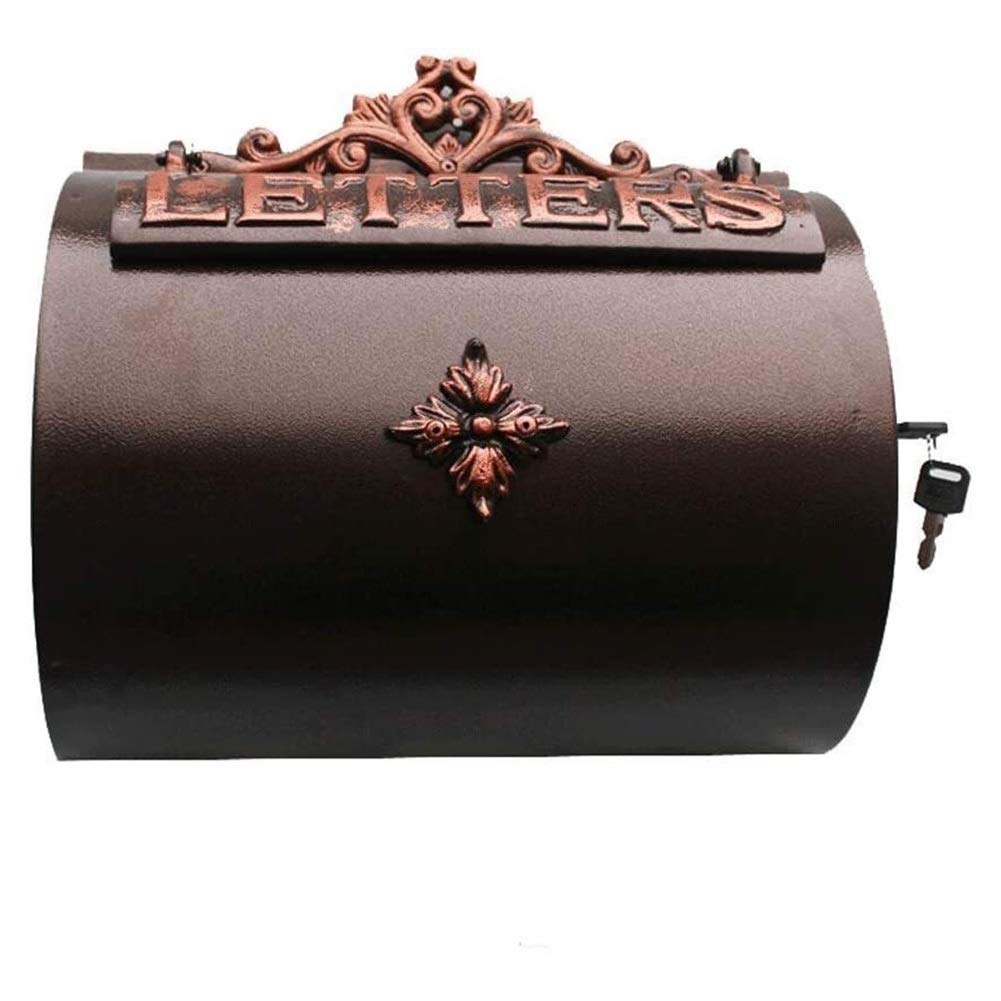 Mailbox Outdoor Stainless Steel Wall-Mount Letterboxes,Home Mailbox European Garden Villa Home Decoration Wall-Mounted Letter Box Aluminum Mailbox Book Box Mailbox Outdoor Waterproof