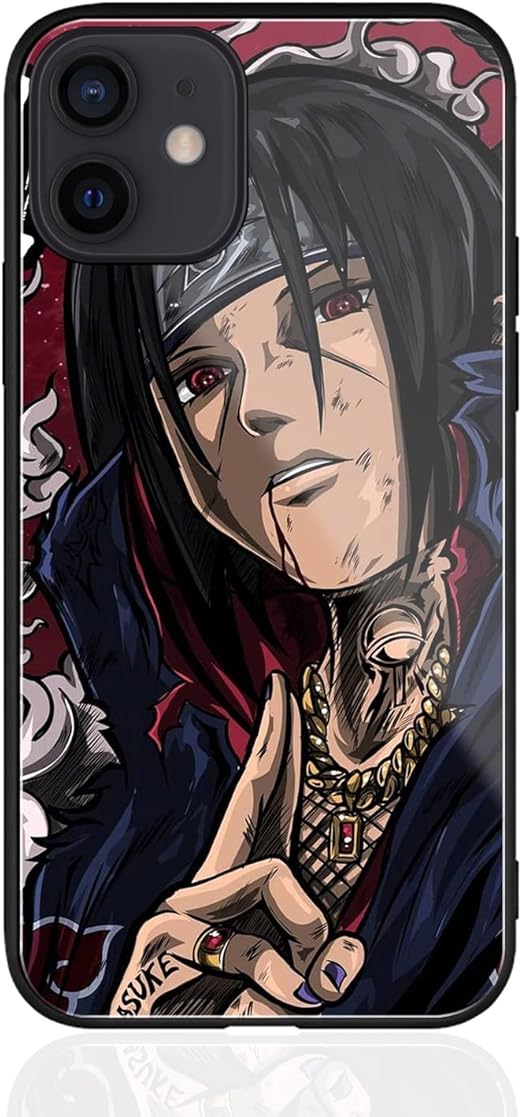 Amazon Com For Iphone 11 Pro Max Case Anime Akatsuki Uchiha Itacih Cases For Man Woman Boy Girl Fan Glass Back Glossy Case With Shockproof Protective Cover Apple Case For Iphone 11 Pro Max