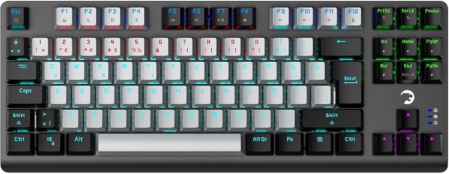 Game Power Eva 3 60M Mechanical Blue Switch Turkish Q 88 Key USB Gaming Keyboard - 3 Years Warranty
