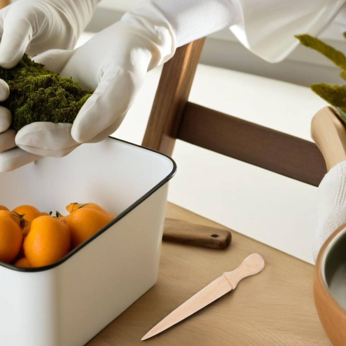 BESPORTBLE 6 Piezas Herramienta Manual de Jardinería Mango de Madera, Fácil de Limpiar, para Excavar y Sembrar Jardín, Utensilio Versátil para Entusiastas Jardinería