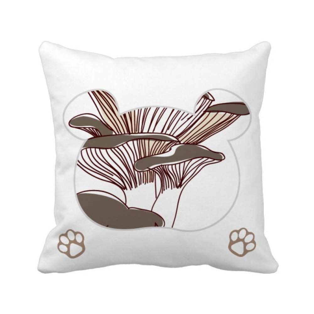 Housse de coussin champignon carrée lavable pour protéger votre canapé
