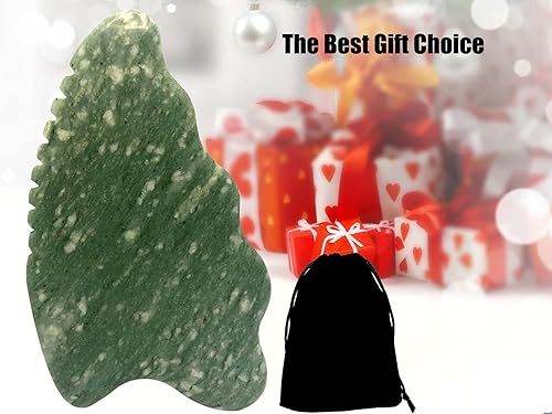 Miniatura 9 de Herramientas faciales Gua Sha, Gua Sha Stones peine borde, herramienta Guasha para cara, Gua Sha Jade para masaje corporal, spa terapia de acupuntura