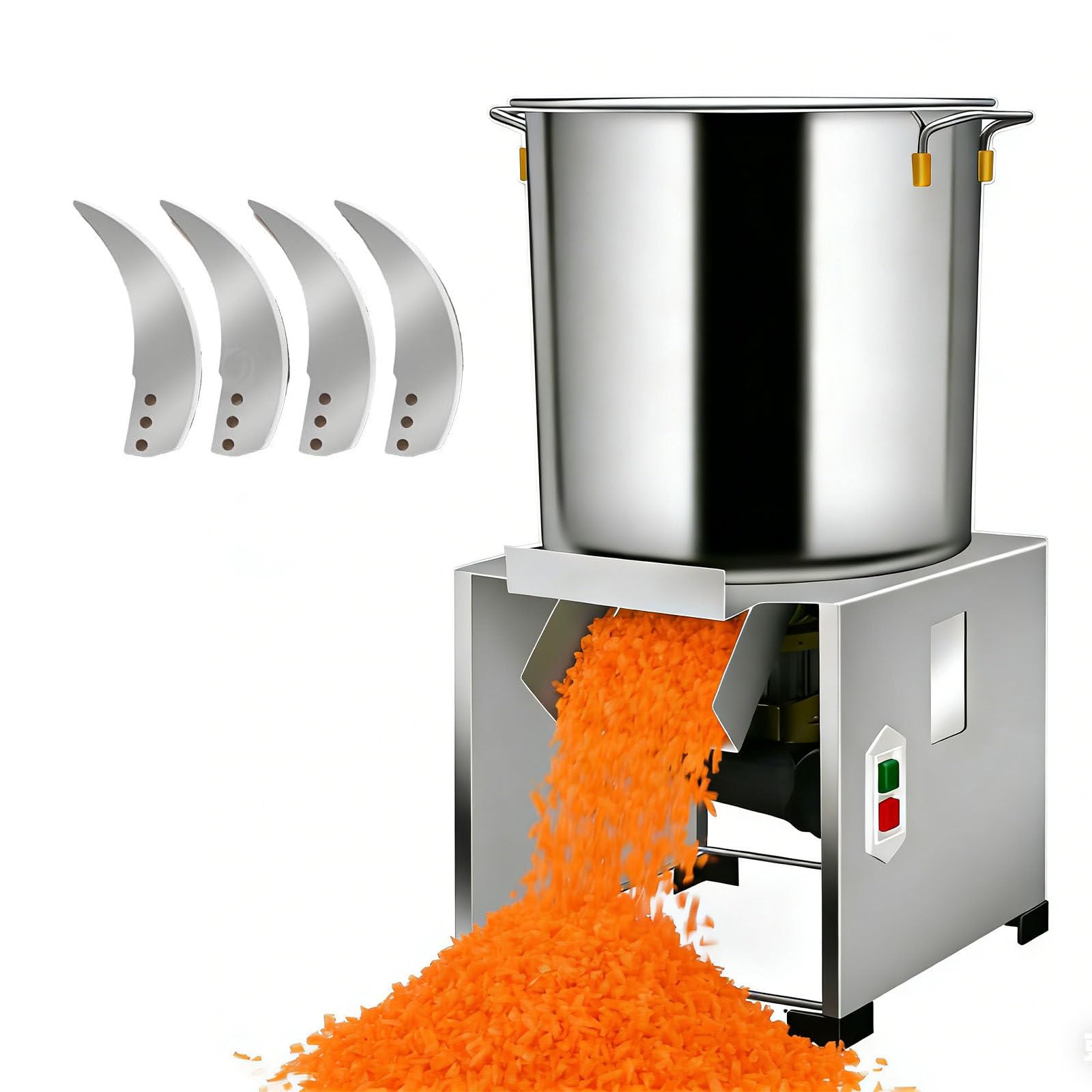 Procesador de Alimentos Comercial, Picador eléctrico de Verduras de 3500 RPM, rallador y triturador de Verduras Profesional de 1800 W, Puerto de alimentación Grande