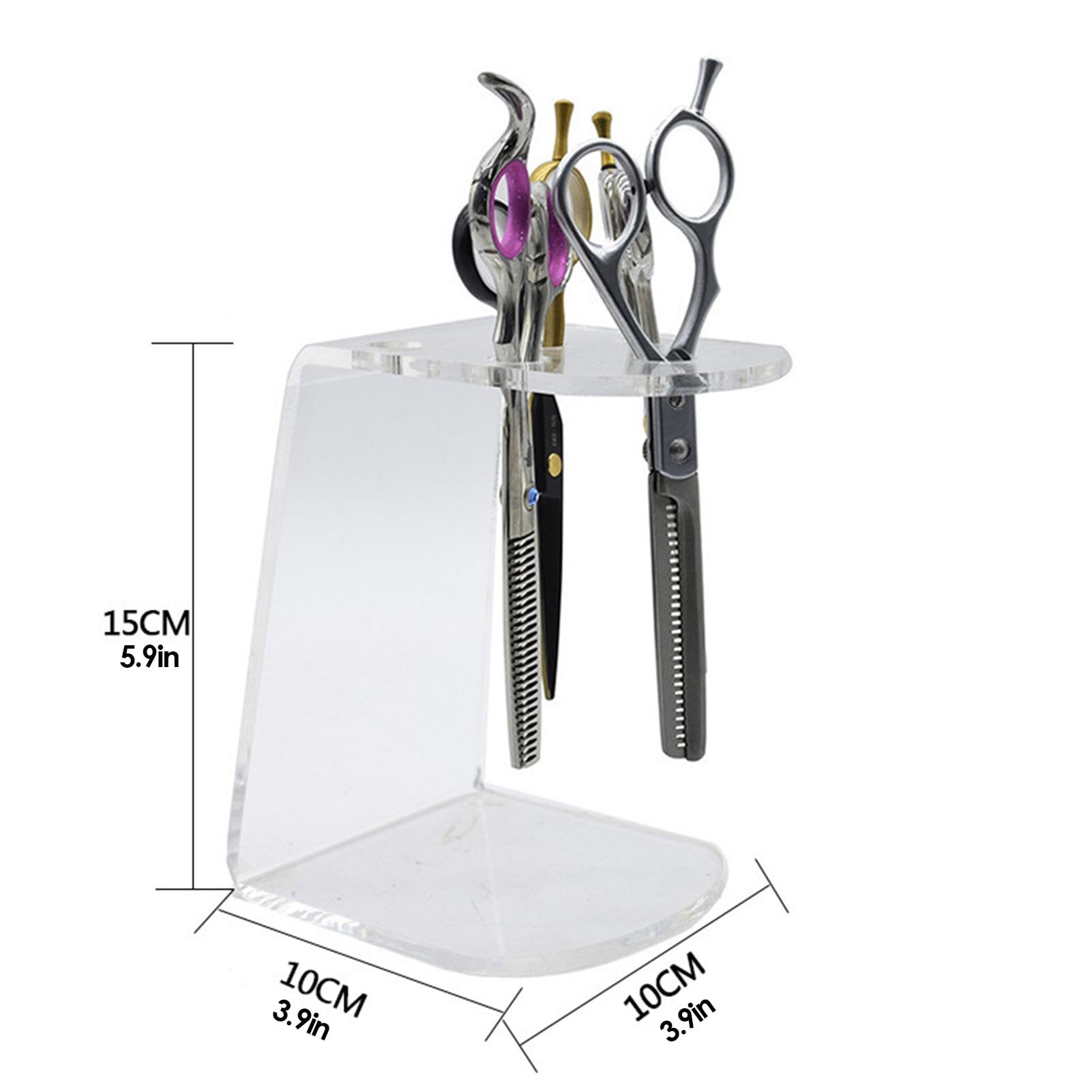 Acryl Scheren-Organizer Wandhalterung - 12 Slots, Transparent, Für Friseursalon, Haustierpflege, Inkl. Aufhänger