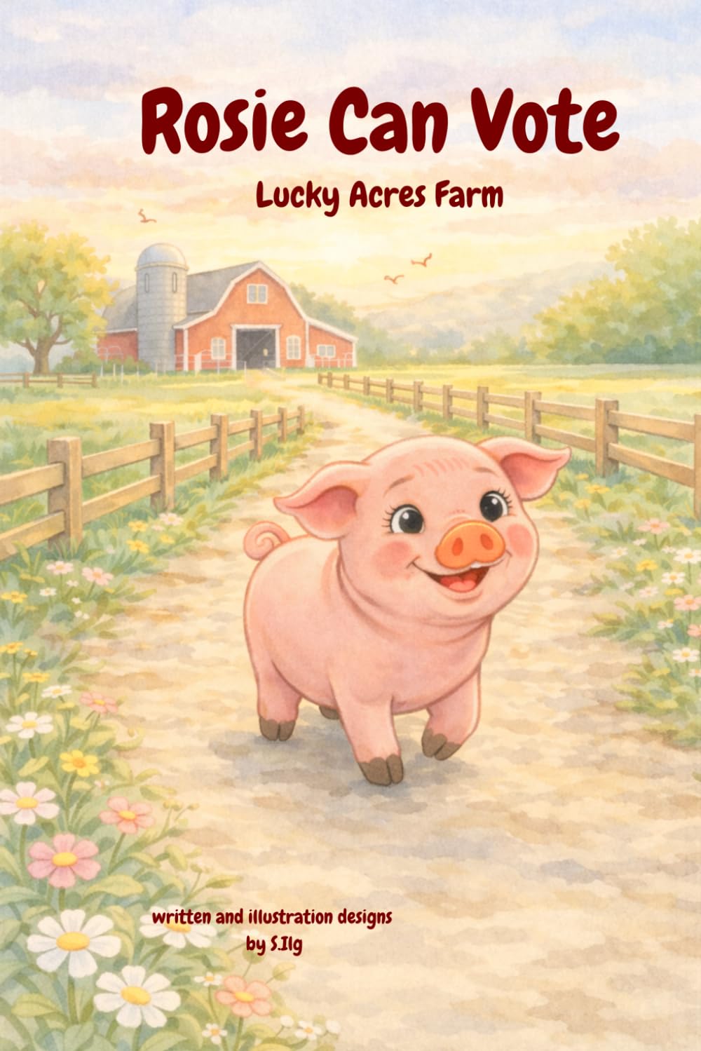 Rosie can Vote: Lucky Acres Farm. childrens book,