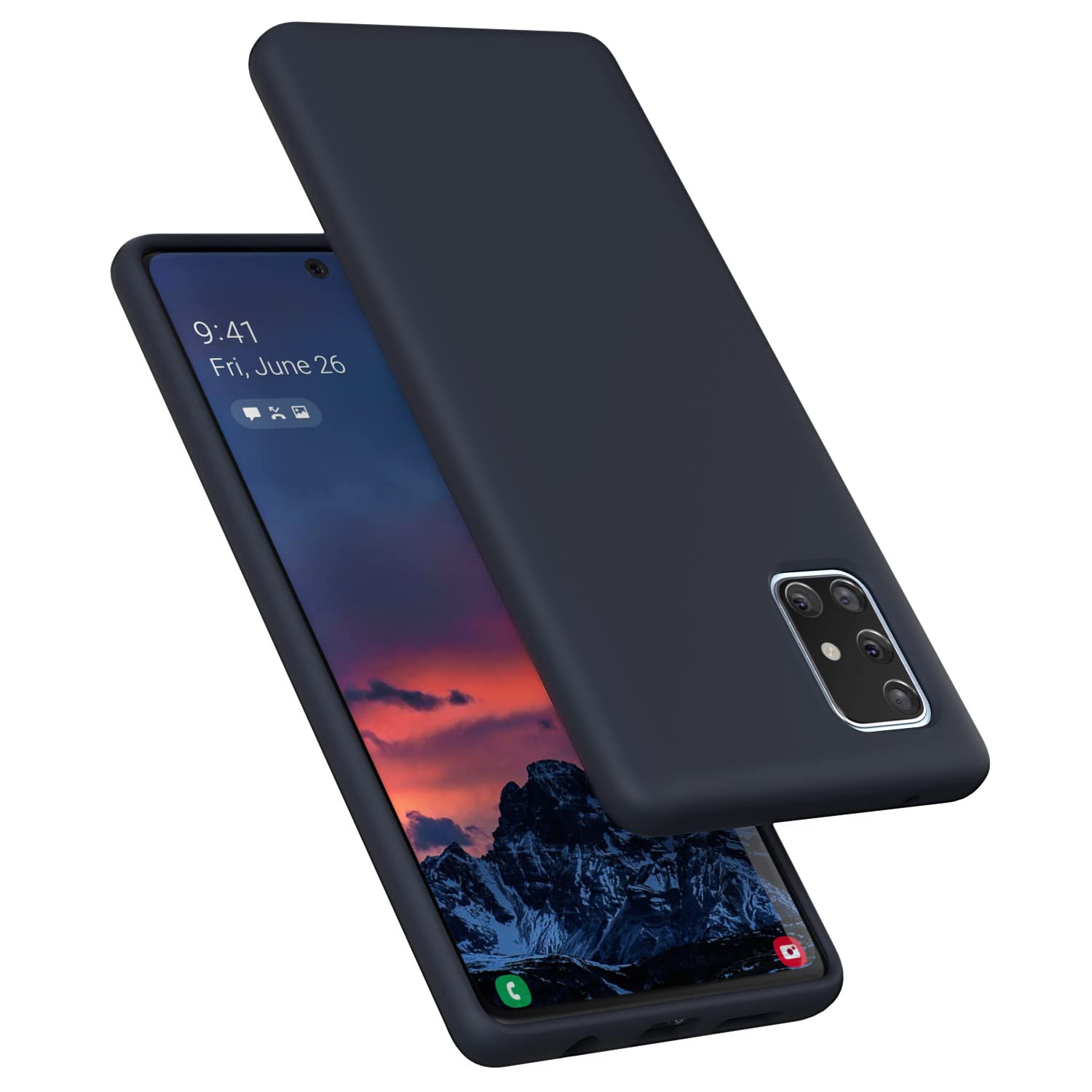 E Segoi Designed for Galaxy A71 5G Case, Liquid Silicone Gel Rubber Shockproof Case Soft Microfiber Cloth Lining Cushion Compatible with Galaxy A71 5G