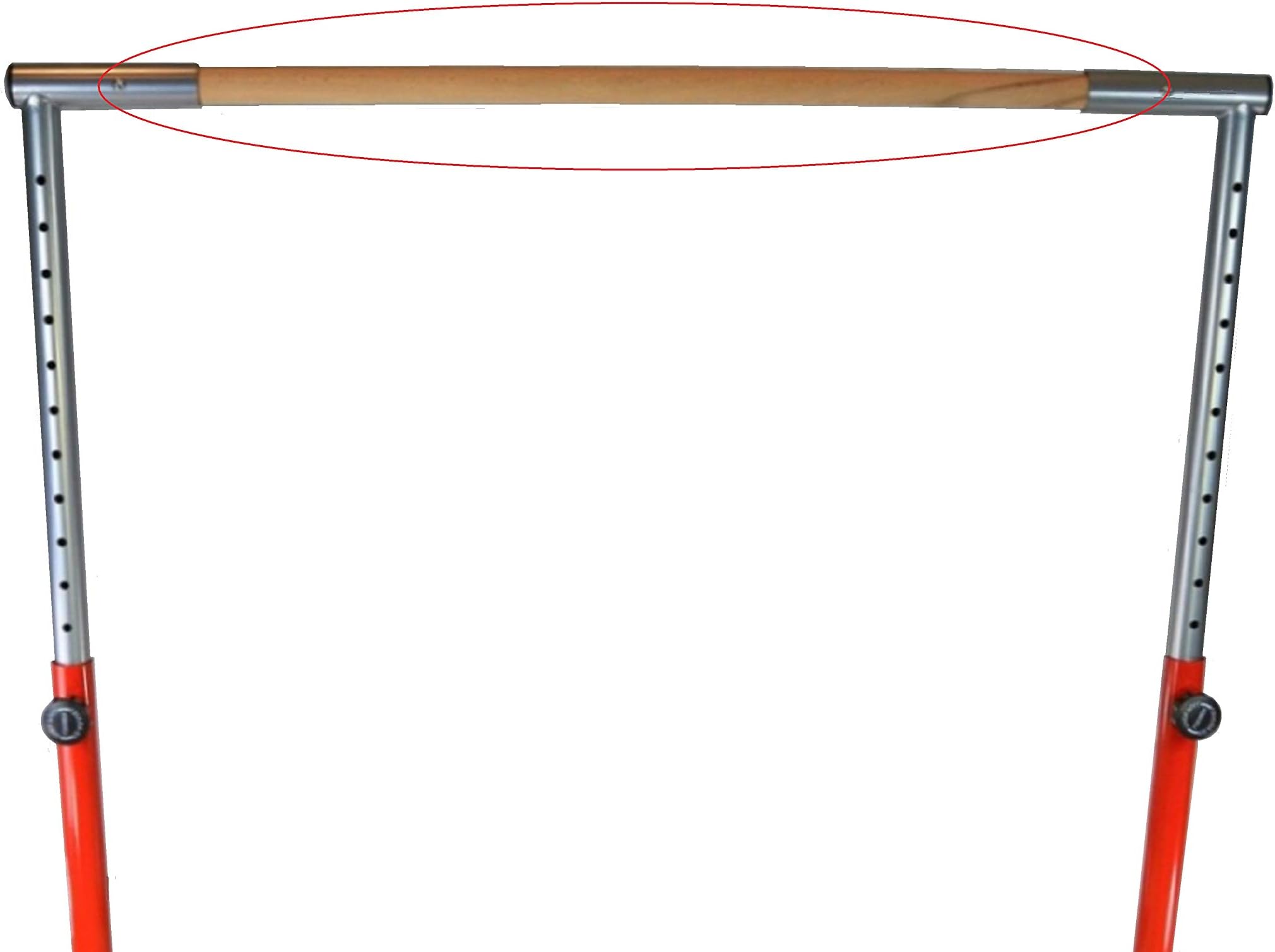 4 Ft 1.6" Wooden Replacement Bar for Athletic Standard Bars Horizontal Kip Bar for Training Fitness, Gymnastics.