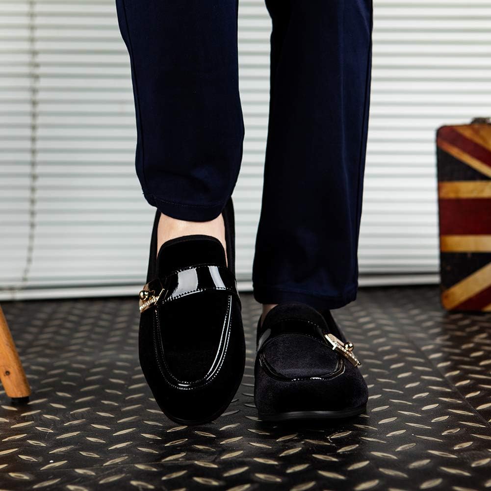 JITAI Men's Lindford Moc Toe Bit Slip-on Penny Loafer Party Shoes - Image 3