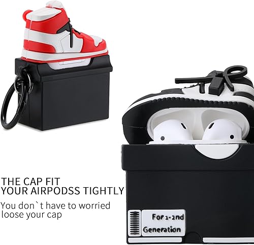 Miniatura 2 de Paquete de 2 fundas de Maxjoy para Airpods de 2 generación, bonita caja 3D compatible con Airpods de 21 generación, a prueba de golpes, funda para