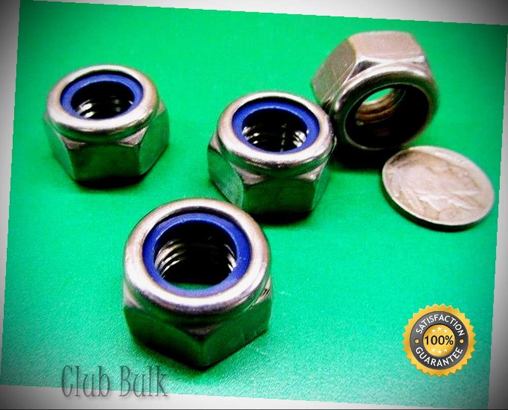 A2 188 Stainless RH Metric Hex Lock Nut, M14 x 2 x 22mm W