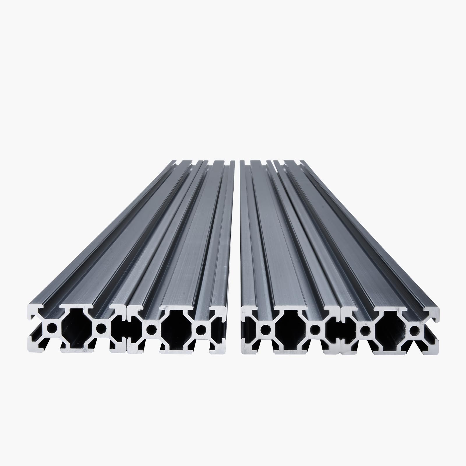 VEVOR Profilés d'Extrusion en Aluminium 2040, Lot de 5, Rail Linéaire Anodisé Norme Européen Rainure en T 2000 mm, Haute Résistance, pour Imprimante 3D, Machine Bricolage CNC, Gravure au Laser, Noir