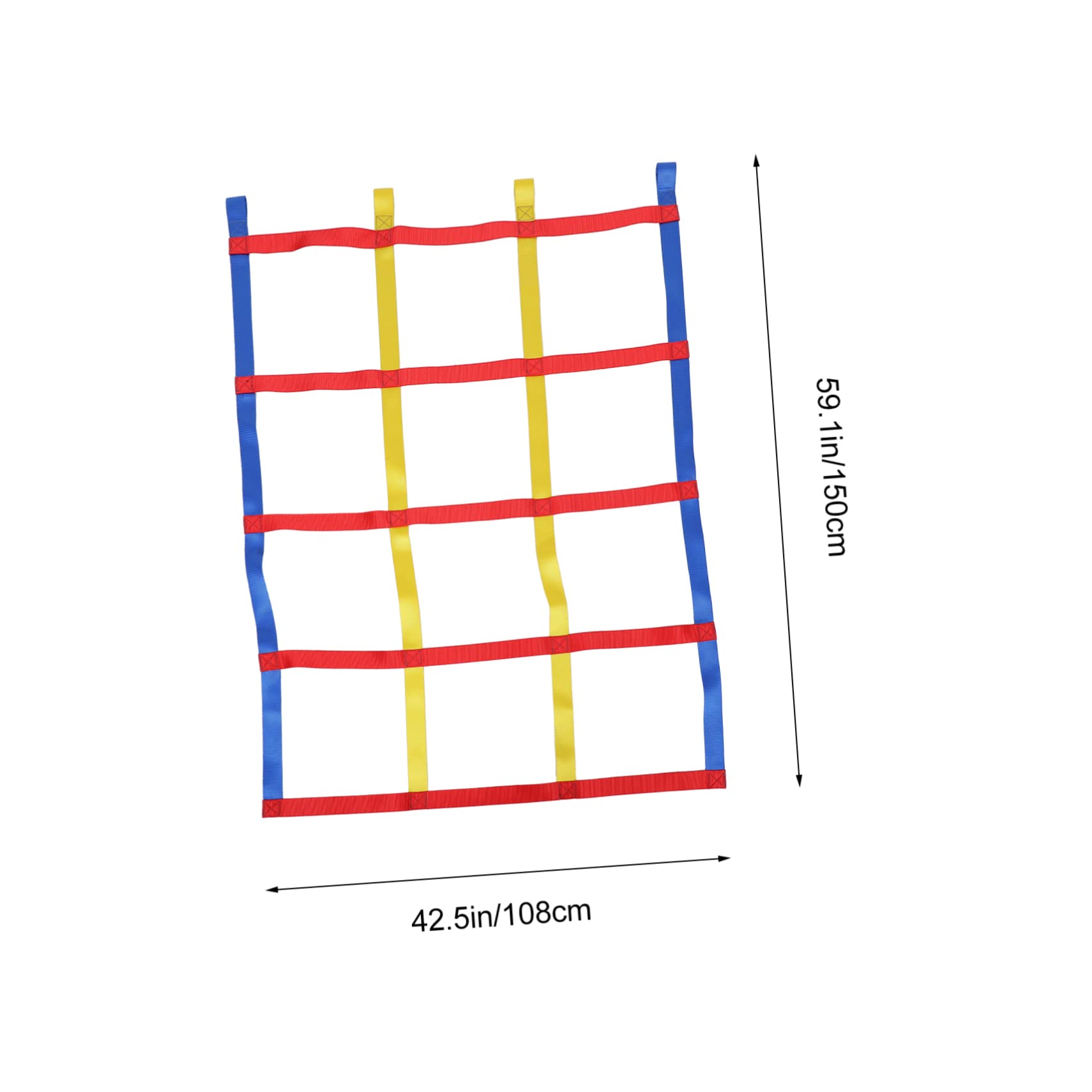 POPETPOP 1 Set Pendant Rainbow Little Webbing Rope Play Climbing Gym Nets Climbing for Grinding Net Polyester