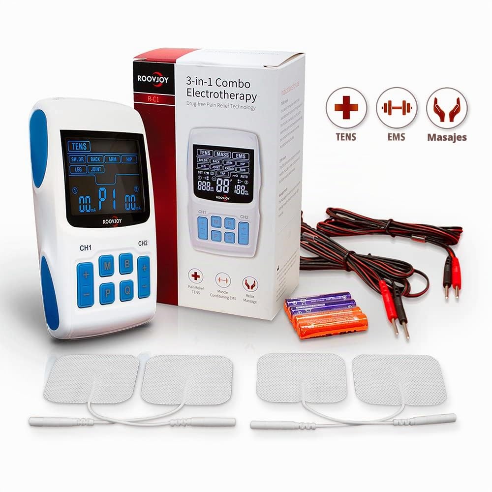 QUIRUMED - Electroestimulador 36 Programas | TENS, EMS y Masaje | Cuidado Personal Avanzado | Aparato de Terapia Muscular y Relajación