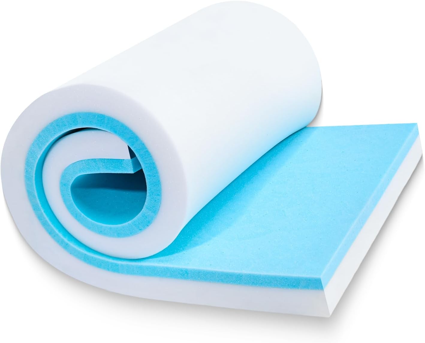 High Density Upholstery Foam Cushion - 3" Thick x 24" x 72", Gel Memory Foam Support Padding for Seat Cushion Replacement, DIY Projects, Sofa Mattress Support