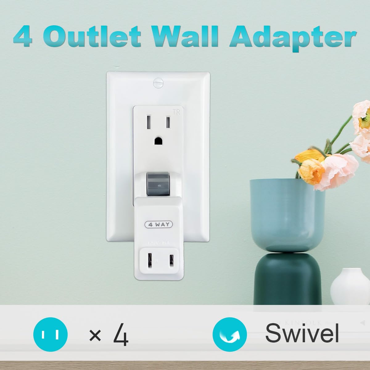 Adaptador De Tomada SYCON 3 Para 2 Pinos - Pacote Com 6 Unidades - Laranja