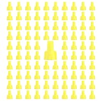 Vista 1 de 100 conectores de tuercas de alambre aladas, amarillo de 22-10 AWG, tapas de alambre de tornillo eléctrico de fácil giro (P11 amarillo)